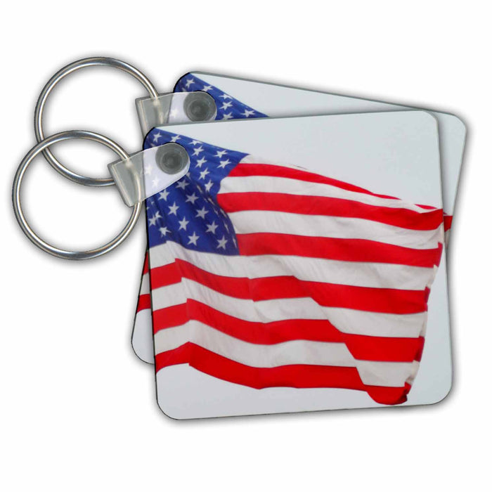 Key Chain - The American Flag WhiteOak Photography American Flag