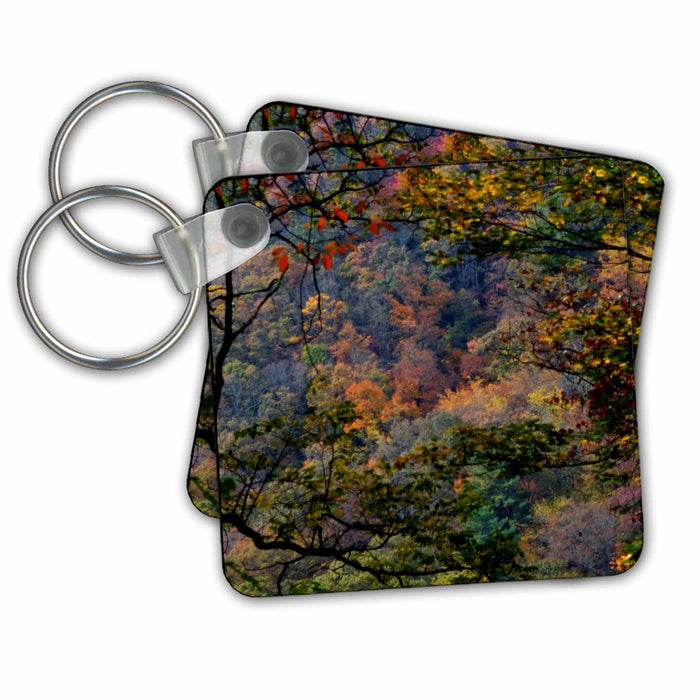 Key Chain - A viewshowing Autumn Trees WhiteOak Photography Autumn Photos