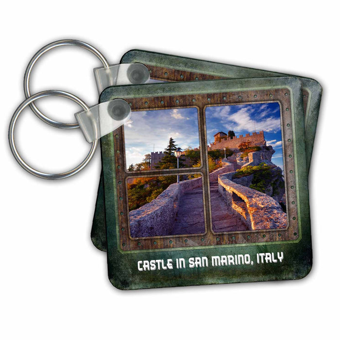 Key Chain - Castle in San Marino Designs Places Themes