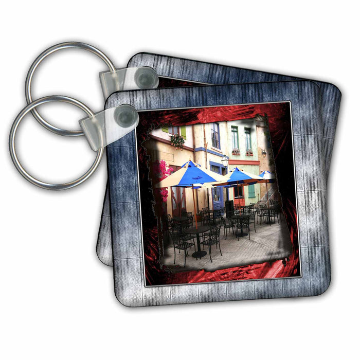 Key Chain - Paris Street Café Designs Places Themes