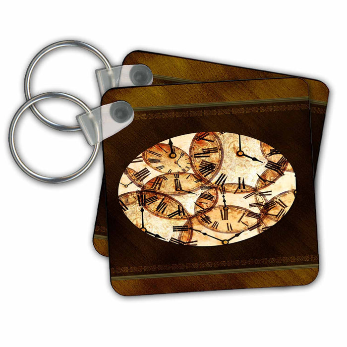 Key Chain - Vintage Clocks Designs General Themes