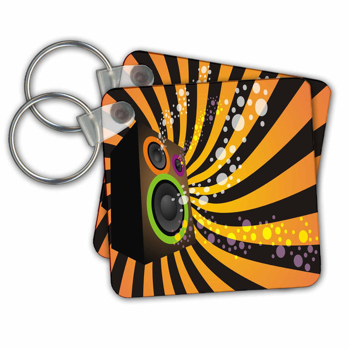 Key Chain - Vector art speaker art Music