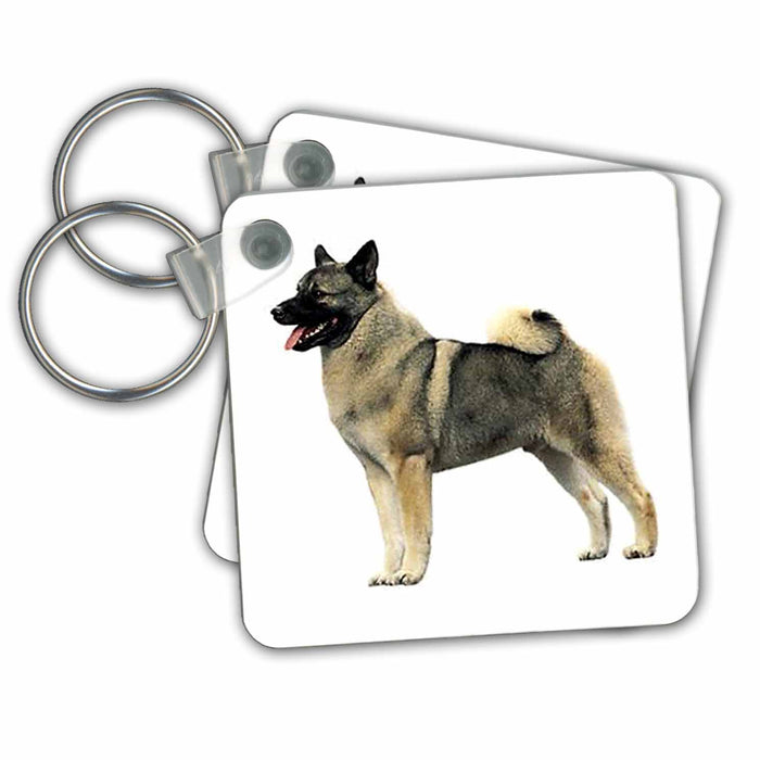 Key Chain - Norwegian Elkhound Dogs Norwegian Elkhound