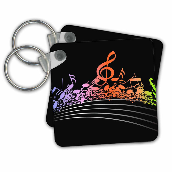 Key Chain - Music Note Vector Art Music