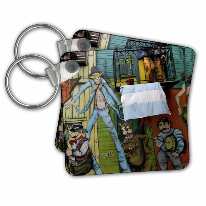 Key Chain - La Boca Buenos Aires most colorful district 7 Buenos Aires n Tango