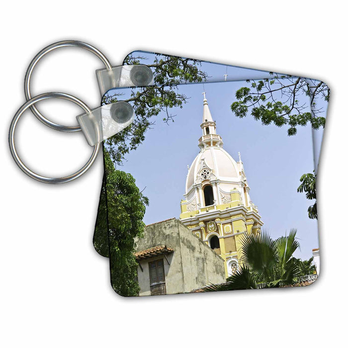 Key Chain - Cartagenas Cathedral Cartagena Colombia