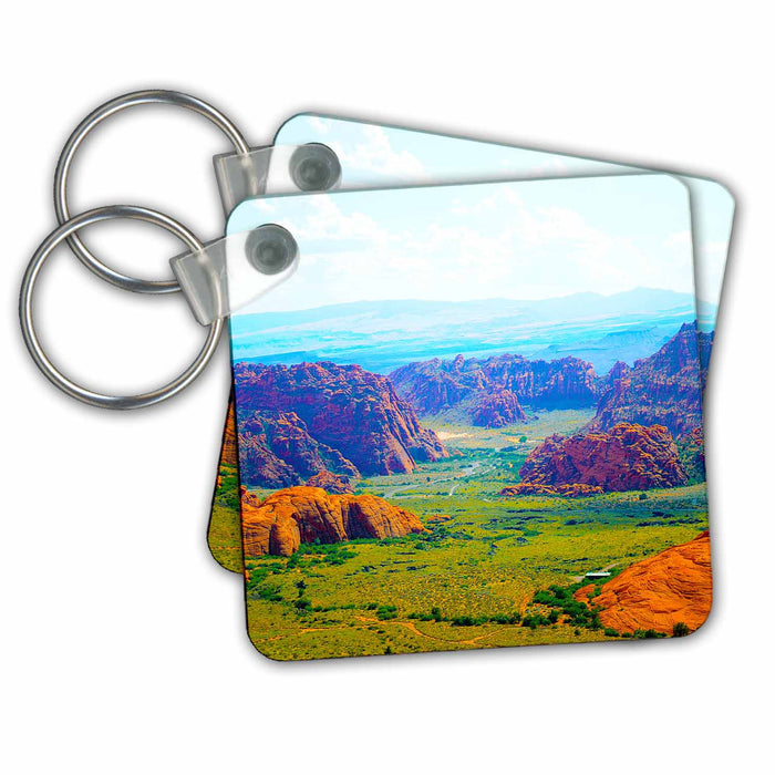 Key Chain - Snow canyon from the overlook near Diamond Valley Snow Canyon