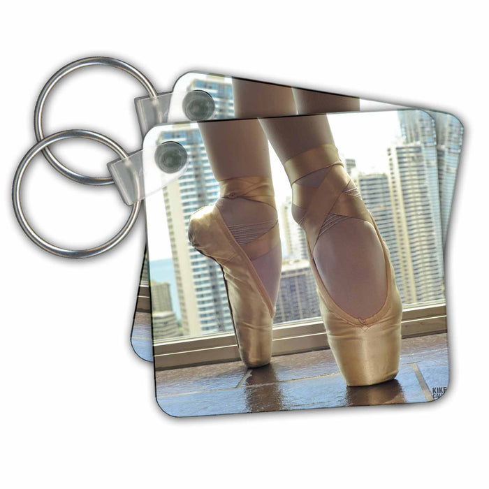 Key Chain - Detail of a pair of ballet shoes Dance