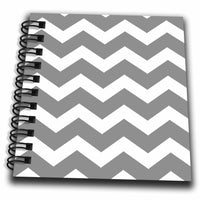 3dRose InspirationzStore Chevron Patterns - Charcoal grey and white zig zag chevron. Dark Gray zigzag pattern - Drawing Books (db_179676)