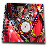 3dRose Danita Delimont - Jewelry - Africa, Kenya, Mara Ashnil Region. Masai Tribal Jewelry. - Drawing Book