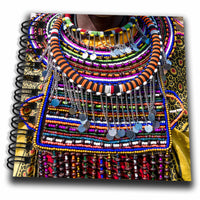 3dRose Danita Delimont - Jewelry - Africa, Kenya, Masai Mara National Reserve, Masai Tribal Necklace. - Drawing Book