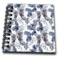 3dRose Christmas Pattern of Pine Branches, Needles, Cones on Light Blue - Drawing Books (db_354615)