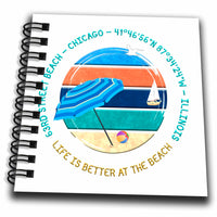3dRose American Beaches - 63rd Street Beach, Chicago, Illinois Memory... - Drawing Books (db-375259)