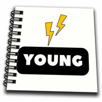3dRose Image of a Lightning with Text of Young - Drawing Books (db-377441)