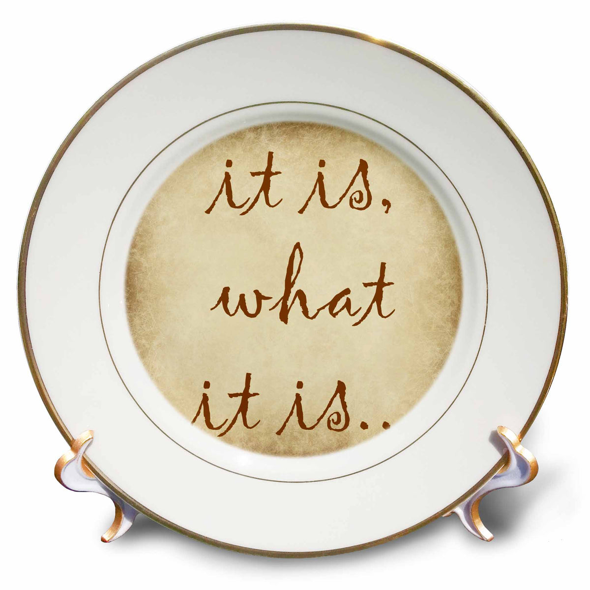 3dRose Xander Inspirational Quotes - It is What it is - Plates (cp_218468)