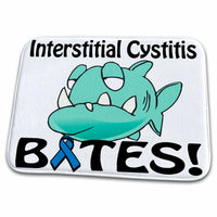 3dRose Interstitial Cystitis Bites Awareness Ribbon Cause Design - Dish Drying Mats (ddm-115569)
