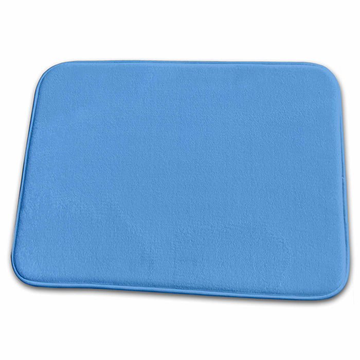 Dish Drying Mat - Print of Medium Blue Denim Designer Colors For Spring And Summer