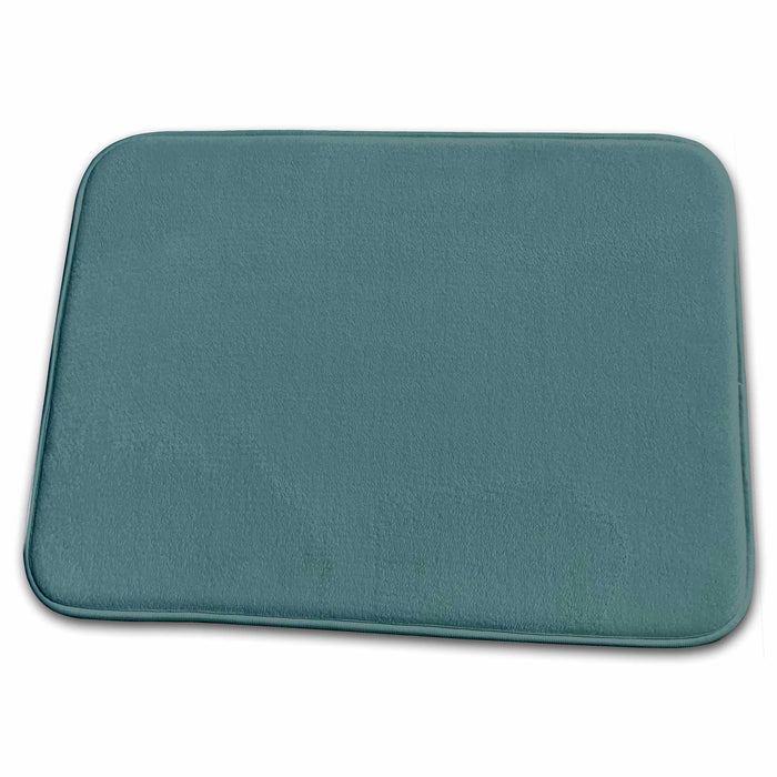 Dish Drying Mat - Print of Deep Gray Teal Designer Colors For Spring And Summer