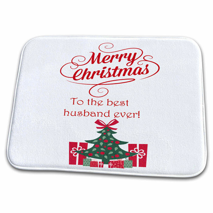 Dish Drying Mat - Merry Christmas to the best husband ever Christmas