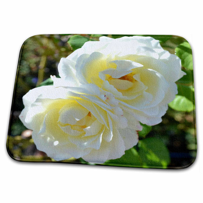 Dish Drying Mat - Double White Roses- Flowers- Photography Sanders Flowers