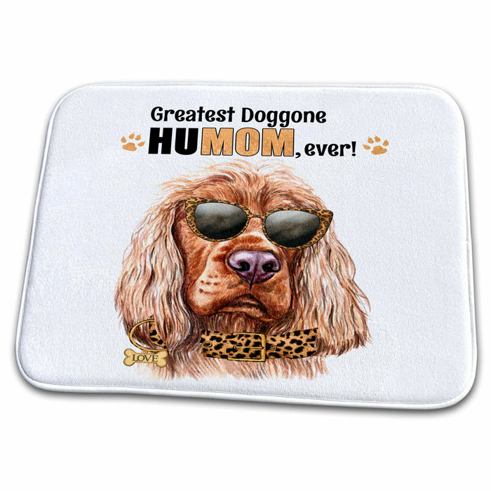 Dish Drying Mat - Cheetah Print Sunglasses on Cocker Spaniel Dog for Mom on Mothers Day Mothers Day Dogs