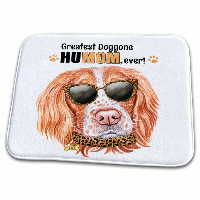 Dish Drying Mat - English Springer Dog for Mom on Mothers Day in Animal Print Sunglasses Mothers Day Dogs