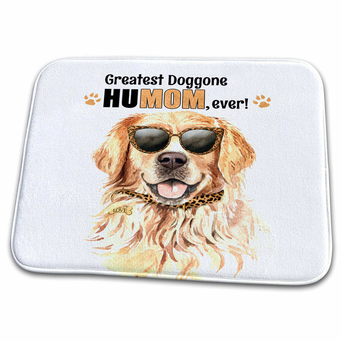 Dish Drying Mat - A Golden Mothers Day is Assured with this Golden Retriever Dog for Mom Mothers Day Dogs