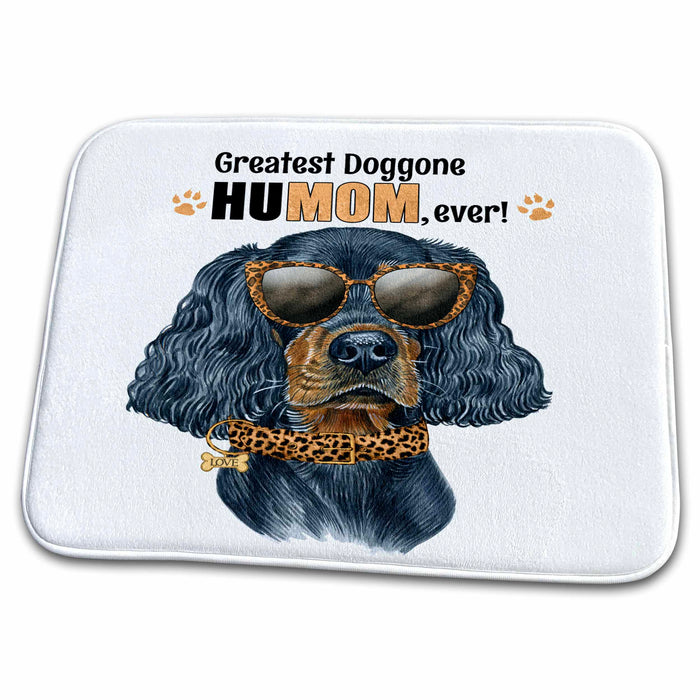 Dish Drying Mat - Cheetah Print Sunglasses on a Gordon Setter Dog for Mom on Mothers Day Mothers Day Dogs