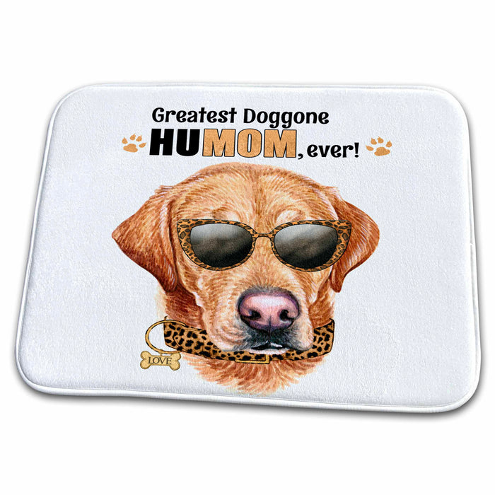 Dish Drying Mat - A Yellow Lab Makes a Cute Mothers Day Dog for Moms Special Day Mothers Day Dogs