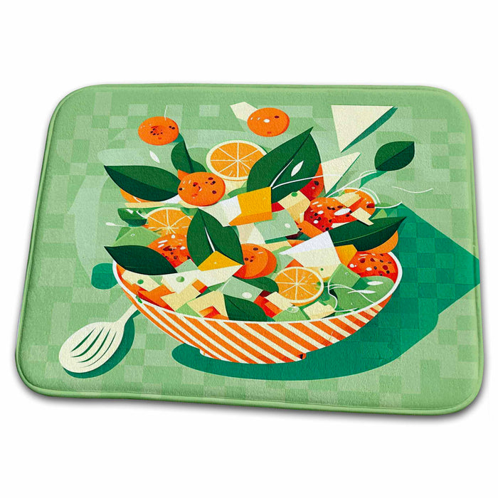 Dish Drying Mat - Sleek lines and salad converge in modern harmony Craftsman Studios - Mid-Century Modern