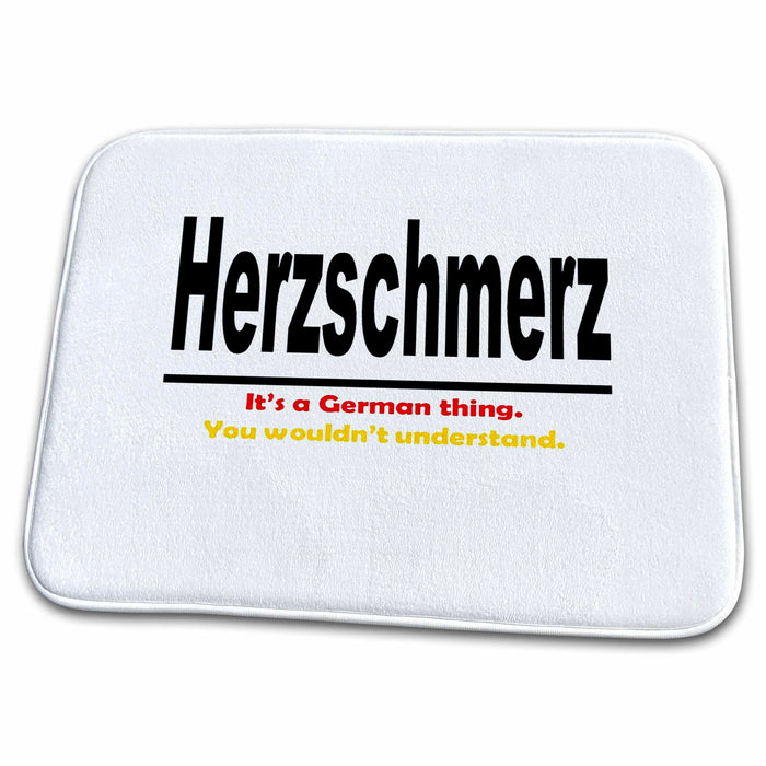 Dish Drying Mat - Herzschmerz - Its A German Thing. You Wouldnt Understand. Vector Art - German Language Humor