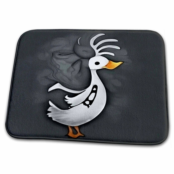 Dish Drying Mat - Cool Funny Cute Duck Dancing Kokopelli Abstract Birds