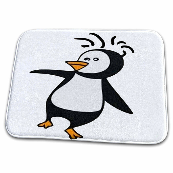 Dish Drying Mat - Cool Funny Cute Penguin Dancing Kokopelli Abstract Birds