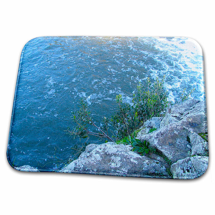 Dish Drying Mat - Where Beautiful Blue Water Runs Over at Hururu Falls in New Zealand Realistic