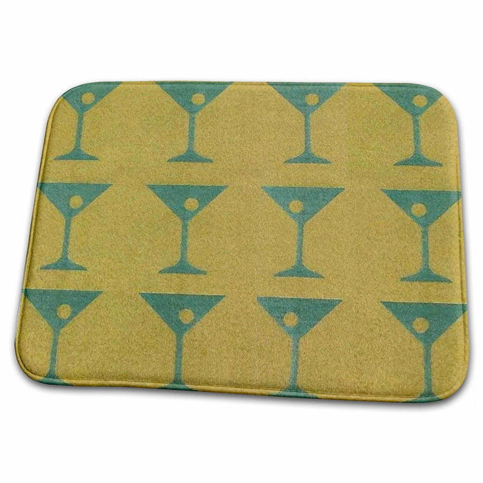 Dish Drying Mat - Atomic Martini Club The Cocktail Hour Designs 50s Retro Print