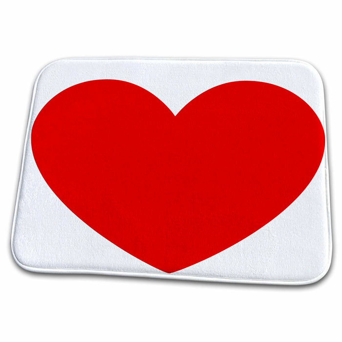 Dish Drying Mat - Full of Love Red Heart - Lovable Art Sanders Creations