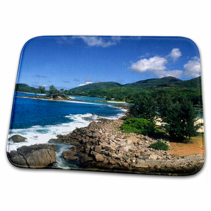 Dish Drying Mat - Beyaya Mahe Beach, La Digue, Seychelles-AF39 BBA0024 - Bill Bachmann Seychelles