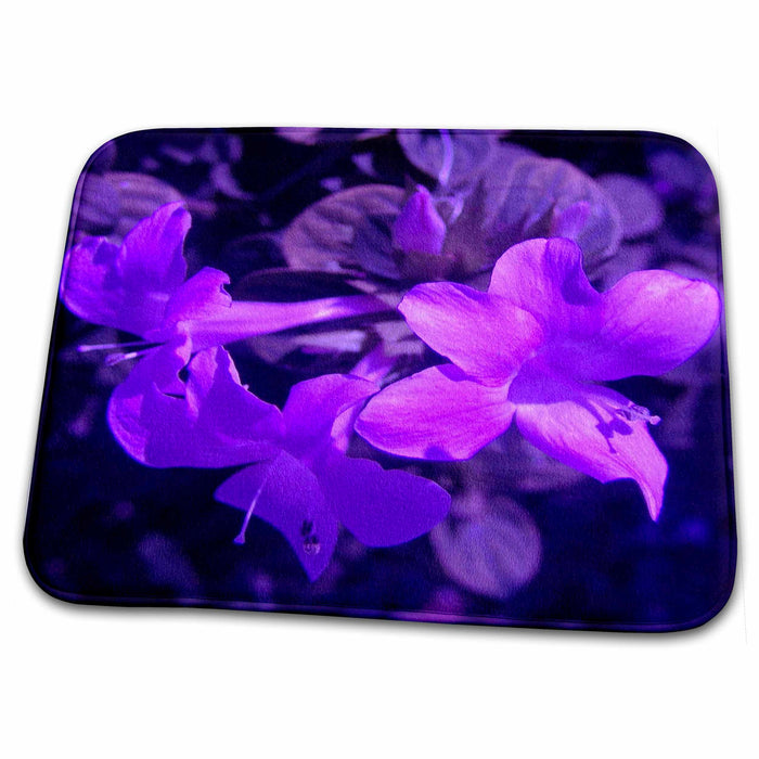 Dish Drying Mat - Purple Pop Flowers