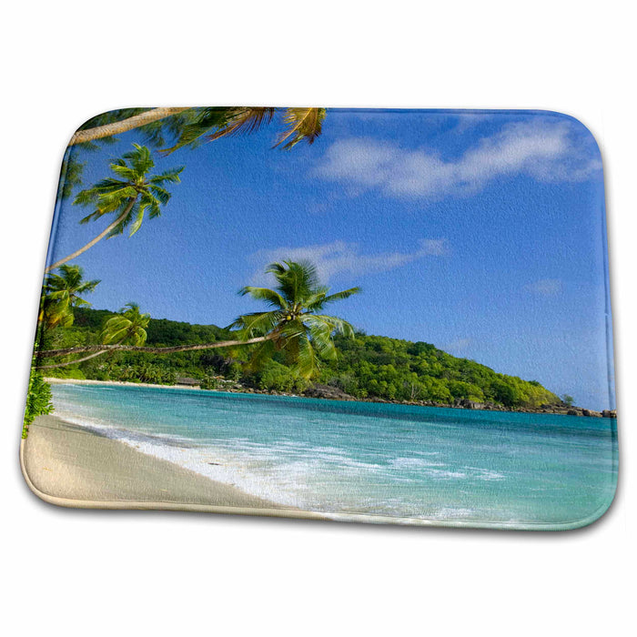 Dish Drying Mat - Beach at Chez Batistas Restaurant, Seychelles-AF39 AWR0299 - Alison Wright Seychelles