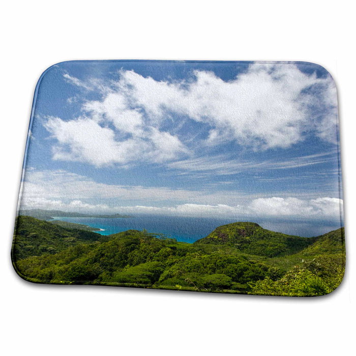 Dish Drying Mat - Seychelles, Mahe, Morne Seychellois, Kopolia Mountain-AF39 WBI0189 - Walter Bibikow Seychelles