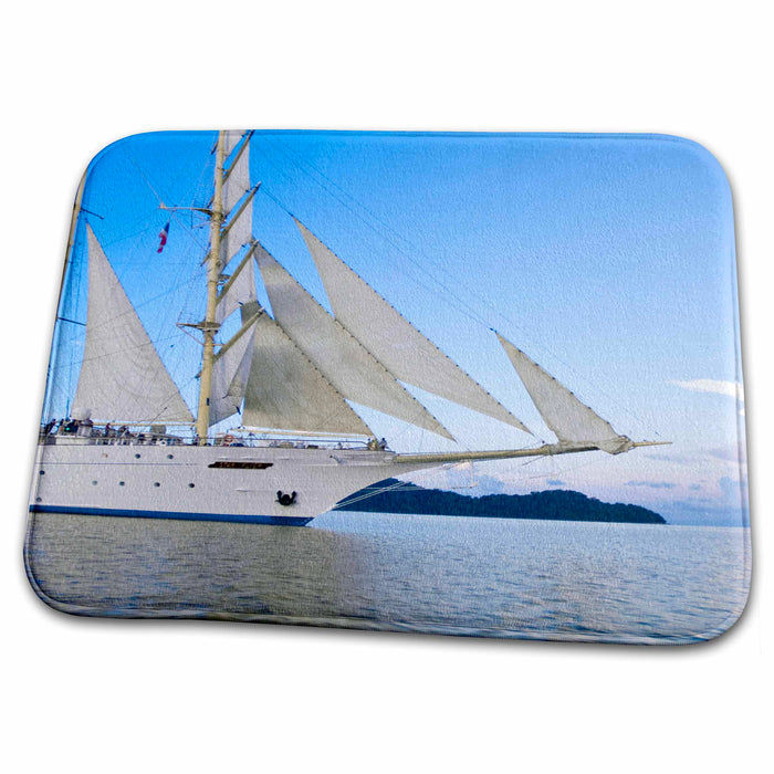 Dish Drying Mat - Thailand, Andaman Sea, Star Fyer clipper ship -AS36 MDE0052 - Michael DeFreitas Ships