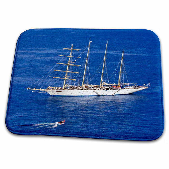 Dish Drying Mat - Thailand, Andaman Sea, Star Fyer clipper ship -AS36 MDE0060 - Michael DeFreitas Ships