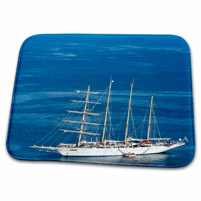 Dish Drying Mat - Thailand, Andaman Sea, Star Fyer clipper ship -AS36 MDE0061 - Michael DeFreitas Ships