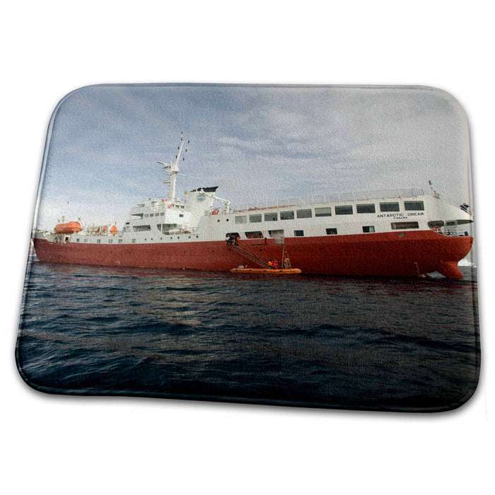 Dish Drying Mat - Expedition ship and zodiac, Pleneau Island, Antarctica-AN01 DBR0016 - Dave Bartruff Ships