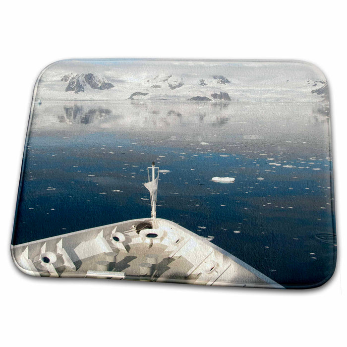 Dish Drying Mat - Antarctica, Ship sailing into Paradise Harbour -AN02 CMI0134 - Cindy Miller Hopkins Ships