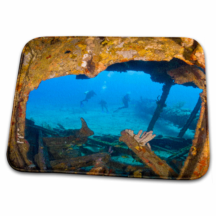 Dish Drying Mat - Wreck of the RMS Rhone, Tortola, BVI, Caribbean-CA10 SWS0052 - Stuart Westmorland Shipwrecks