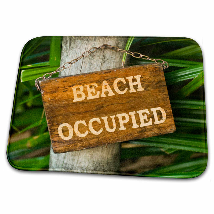 Dish Drying Mat - Anse Beach sign, Fregate Island, Seychelles-AF39 AWR0003 - Alison Wright Signs