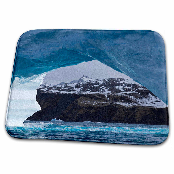 Dish Drying Mat - South Georgia Island, Iris Bay, Iceberg arch-AN01 BJA0082 - Janyes Gallery South Georgia Island