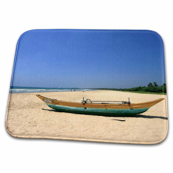 Dish Drying Mat - Canoe, Bentota Beach, Sri Lanka-AS33 DPB0014 - Douglas Peebles Sri Lanka