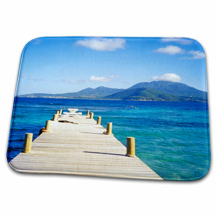 Dish Drying Mat - Caribbean, St. Kitts, Turtle Bay view-CA32 DHE0041 - David Herbig St. Kitts